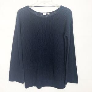 Gap Bell Sleeve Mesh Blue Pullover Sweater Size S